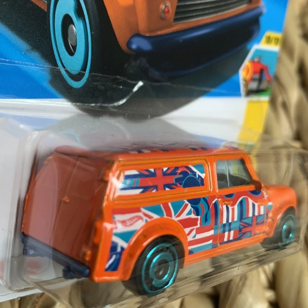 67 Austin Mini Van Hot Wheels Car 1967 British MiniVan Orange HotWheels New 2025